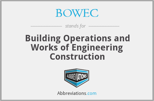 What is the abbreviation for building operations and works of engineering construction?